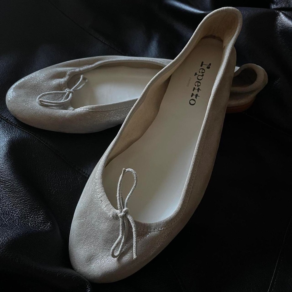 Repetto Paris Cendrillon ballet flats silver suede balletcore
